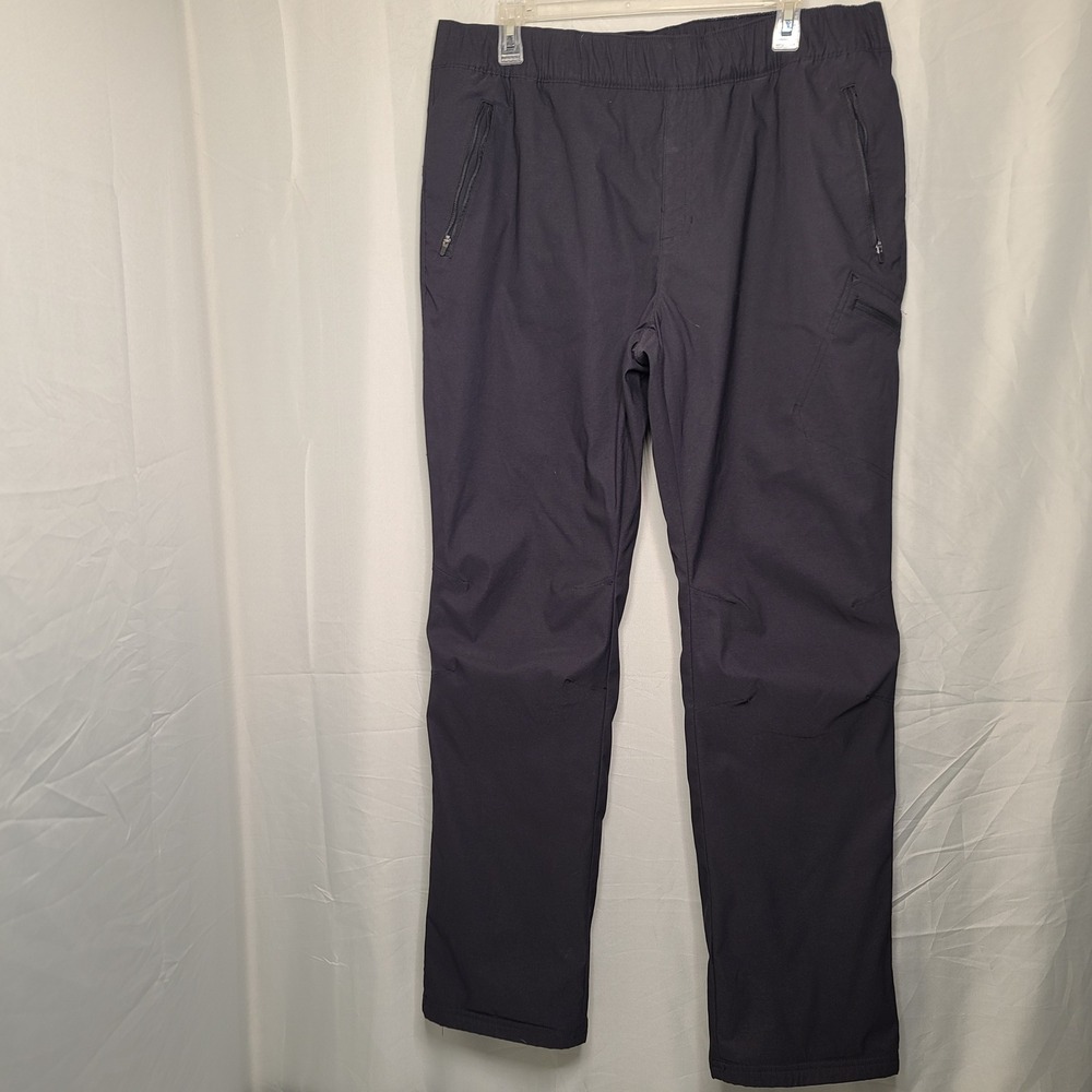 Eddie Bauer Fleece Lined Pants Womens 16 Black Water Repellent Stretch D3461597‎